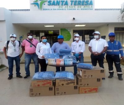 Más de 2.200 artículos quirúrgicos donados por GECELCA al Hospital de Dibulla para atender la emergencia sanitaria del covid-19